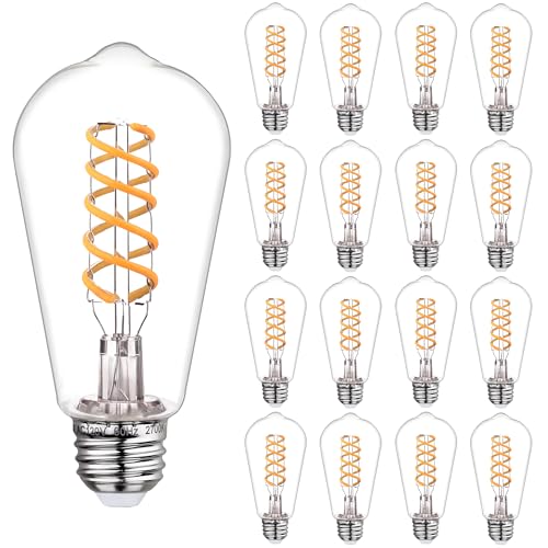 6 PCS ST58 Dimmable Spiral Vintage E26 LED Bulb 60 Watt LED Edison Bulbs