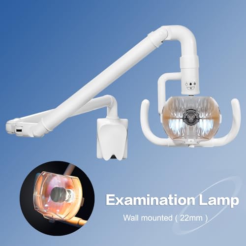 US 50W Wall Hanging Halogen Surgical Oral Lamp Shadowless Exam Lamp Cold Light with Arm for 22mm