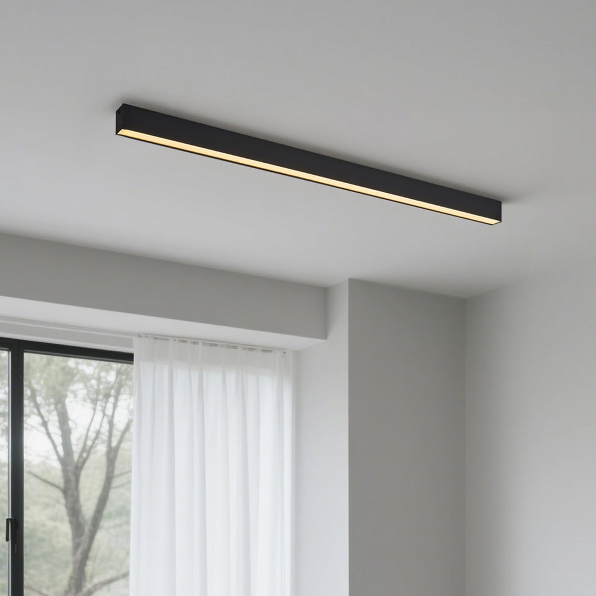 Black ceiling light LED (Black / 31.4IN)
