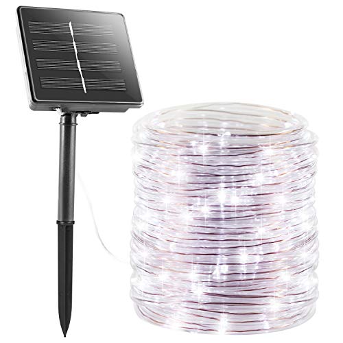 1Pack 72FT 200LED Solar Rope Lights (Pure White / 200 LED)