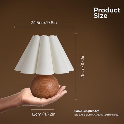 Cute Small Table Lamp (Beige+Brown)