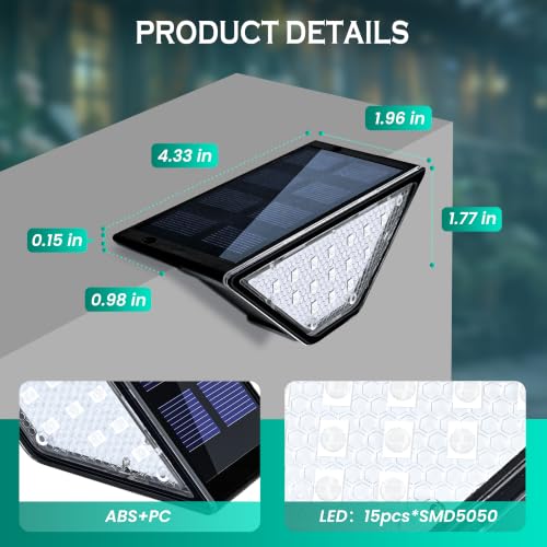 6 Pack Solar Step Lights for Outside