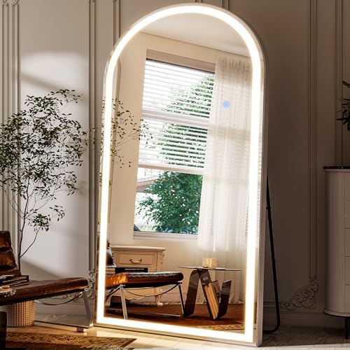 LED Arched Full Length Mirror (Arched / 76"L x 34"W)