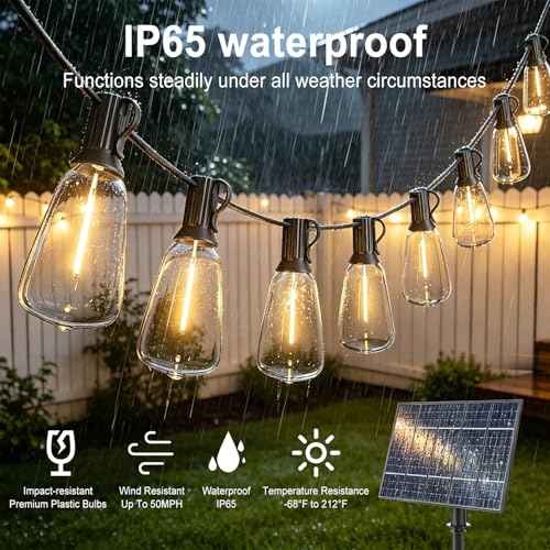 Outdoor String Lights for Outside Patio Gazebo Market Bistro Café Wedding Party