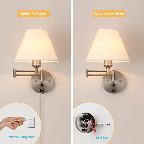 Swing Arm Wall Sconces (Nickel)