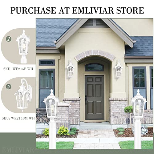 1 Light Modern Outdoor Porch Light Fixture (White - Water Glass / 24.9 Inch - No Function)
