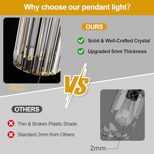 Crystal Chandelier Pendant Lights Kitchen Island