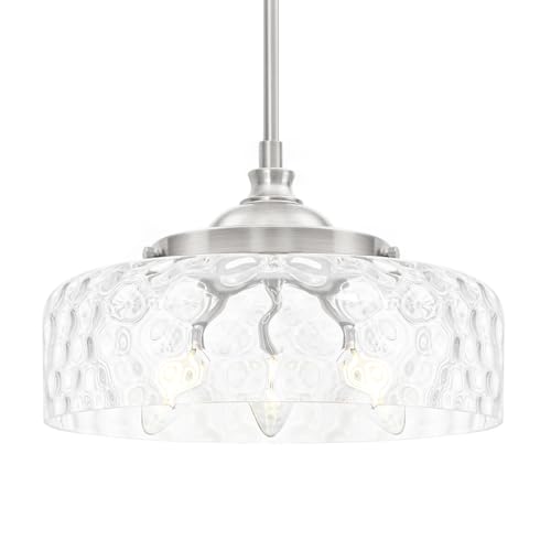 Vintag Pendant Light with Etched Crystal Glass