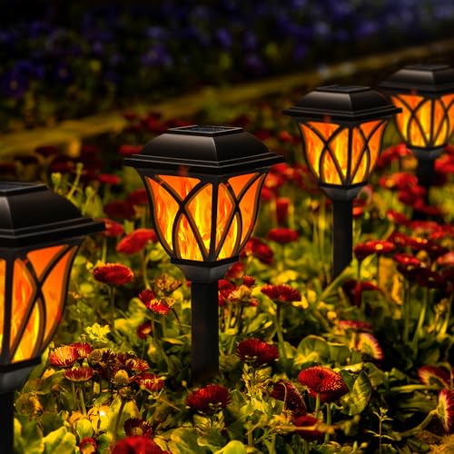Solar Lights Outdoor Waterproof (8 Pack / Flame)