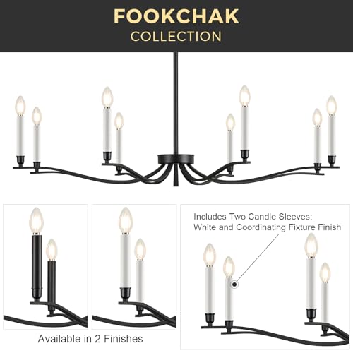 Black Chandelier (Black / 43.7 inch)