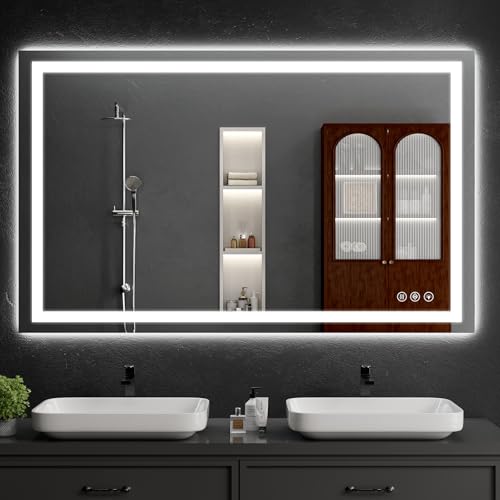 LED Bathroom Mirrors 36"x50" Bathroom Mirror with Lights for Wall (50"L x 36"W)