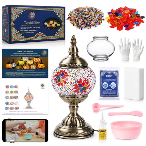 Turkish Lamp with Mosaic Kit for DIY Adults Crafts Set (Multicolor)