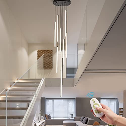 Modern LED Chandelier (10 Light Black)