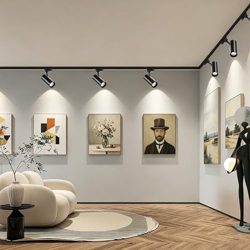 Plug in H Type LED Track Lighting Kits Dimmable Adjustable Angle Heads (Head Kit)