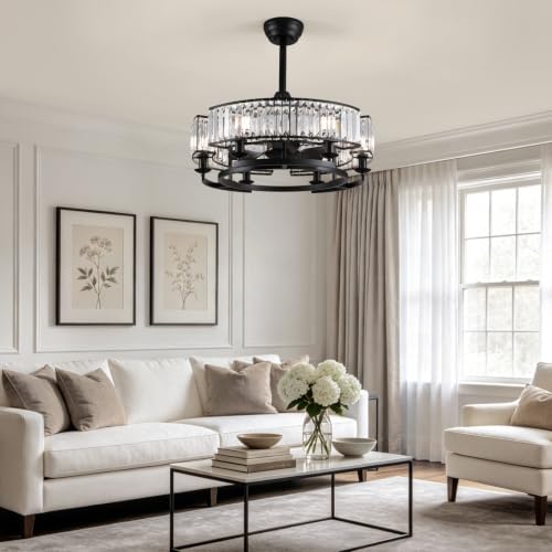 Modern Ceiling Fan with Light for Dining Living Room Bedroom Kitchen