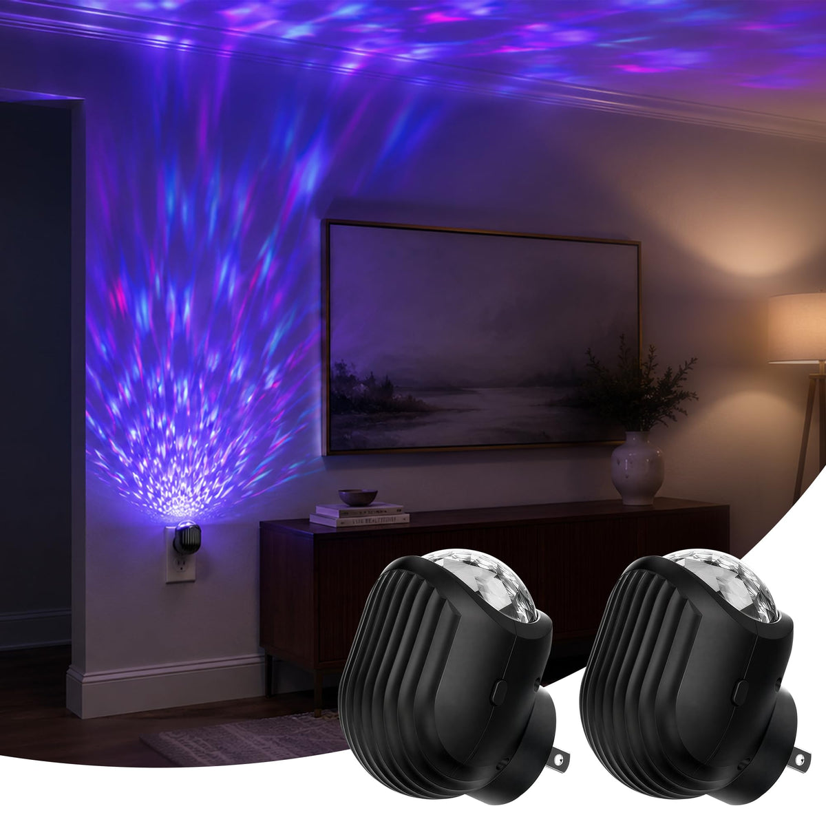 Night Lights Plug into Wall (whale-RGB / 2 Pack)