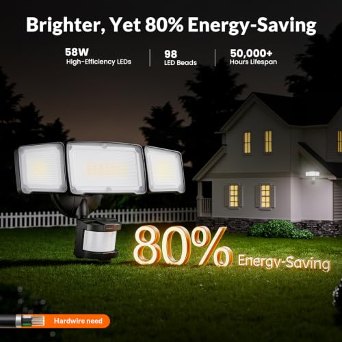 38W LED Security Lights Motion Sensor Light Outdoor
