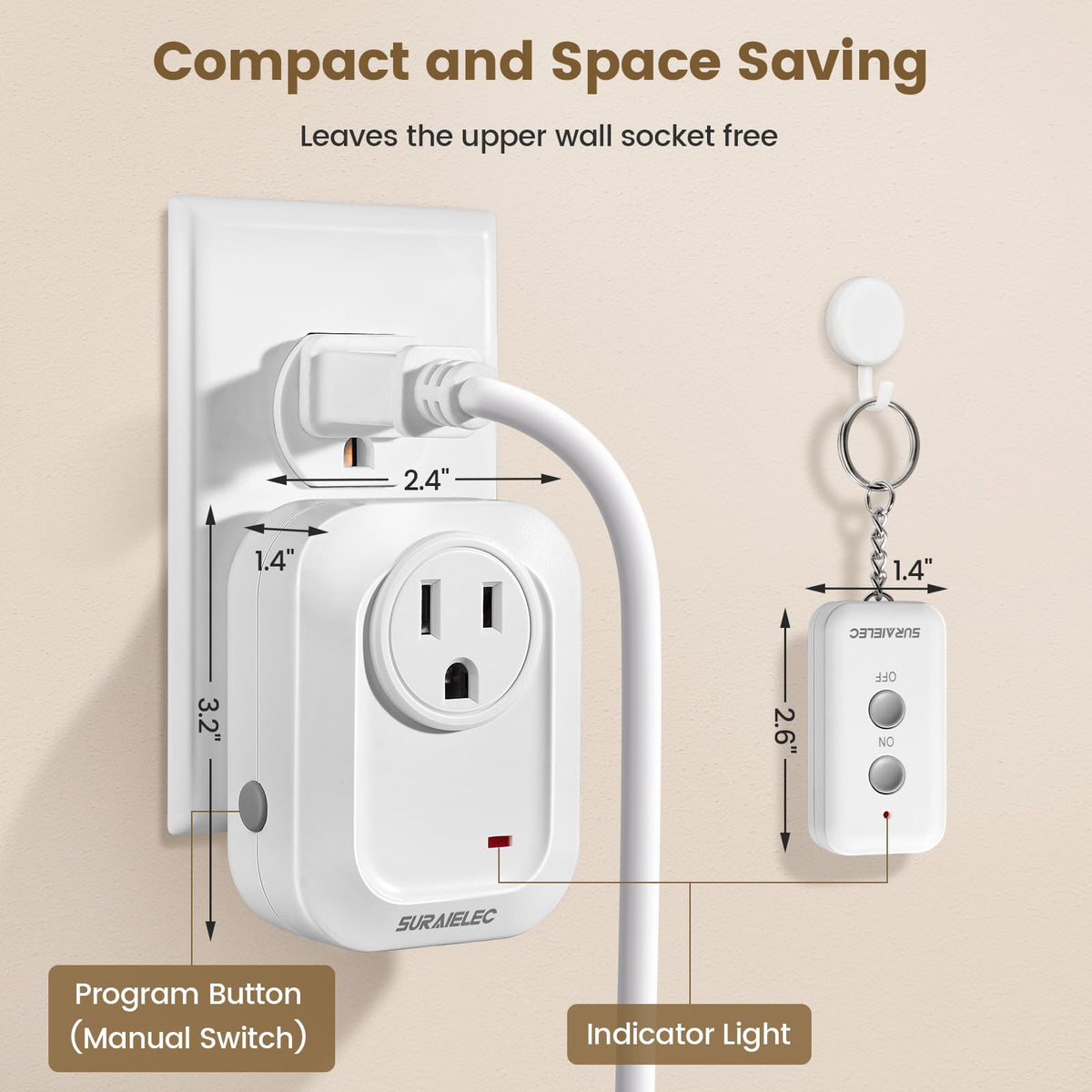 Remote Control Outlet Plug (1 Remote+1 Outlet)