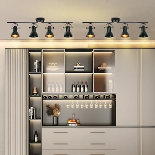 4 Light Track Lighting Fixture Farmhosue Track Light Rotatable 35.8" (4 Light)