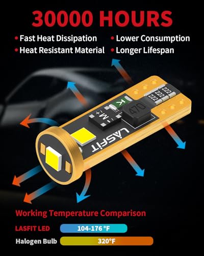 194 LED Bulb Golden Yellow 168 T10 192 2825 W5W LED Bulb (Yellow / 194/192/168)