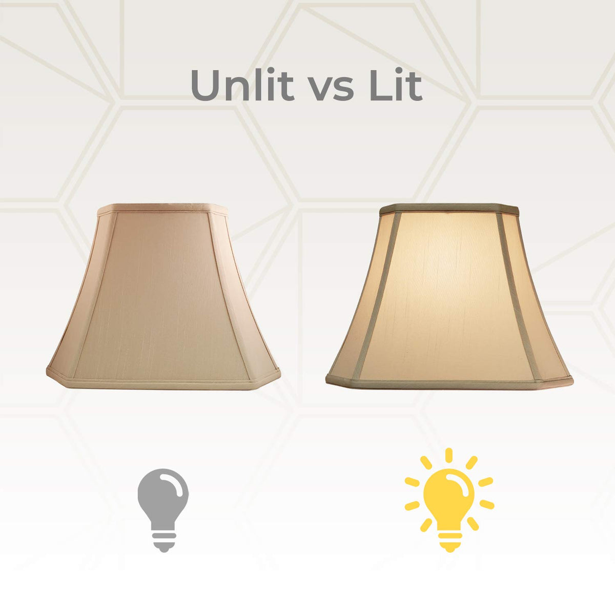 DBS-710-11BG-2 Rectangle Cut Corner Basic Lamp Shade, (4x6) x (8x11) x 8, Beige, 2-Pack ((4x6) x (8x11) x 8 / Beige - 2 Pack)