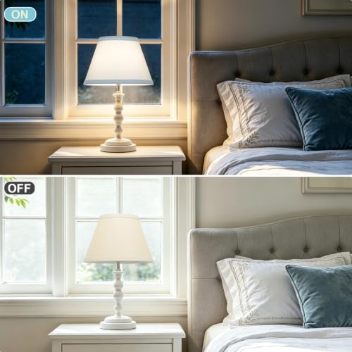 Lampshades Set of 2 (Cream with Blue Rim)