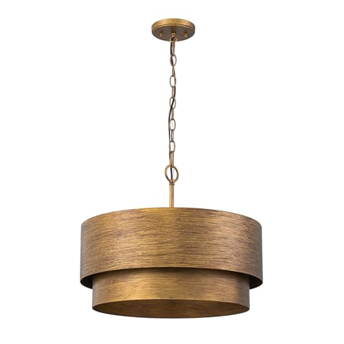 Farmhouse Drum Chandelier (Copper Bronze / 20")
