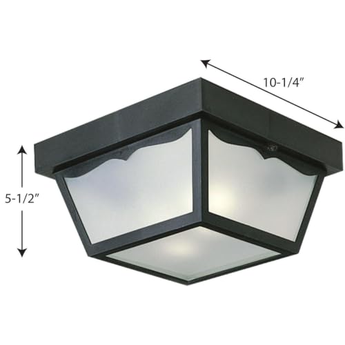 10.25" 2 Light Flush Mount Light (Textured Black / 10.25-Inch Diameter x 5.5-Inch Height / 2-Light)