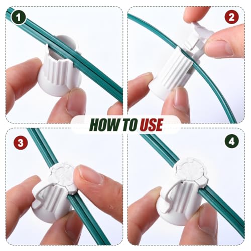 100 Pcs C7 E12 Replacement Sockets for Christmas Lights (White)
