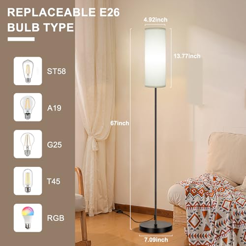 Floor Lamp 9W 800LM Color Changing Smart Bulb (White 1_Pack)