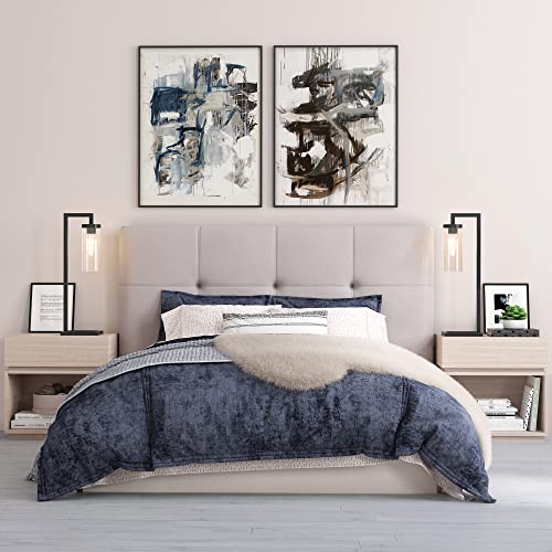 26" Modern 1 Light Table Lamp (Blackened Bronze/Seeded / 26" Tall)