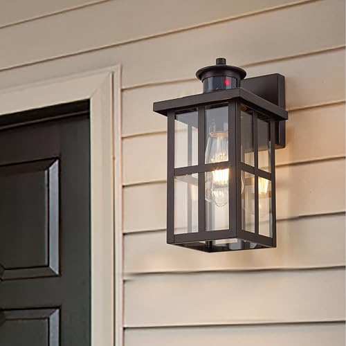 Bronze Motion Sensor Outdoor Wall Light 2 Pack (Bronze / 2 Pack H11.75" Motion)
