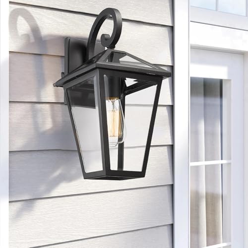 Outdoor Wall Light Fixtures (Black -Medium 2 PACK / Medium)