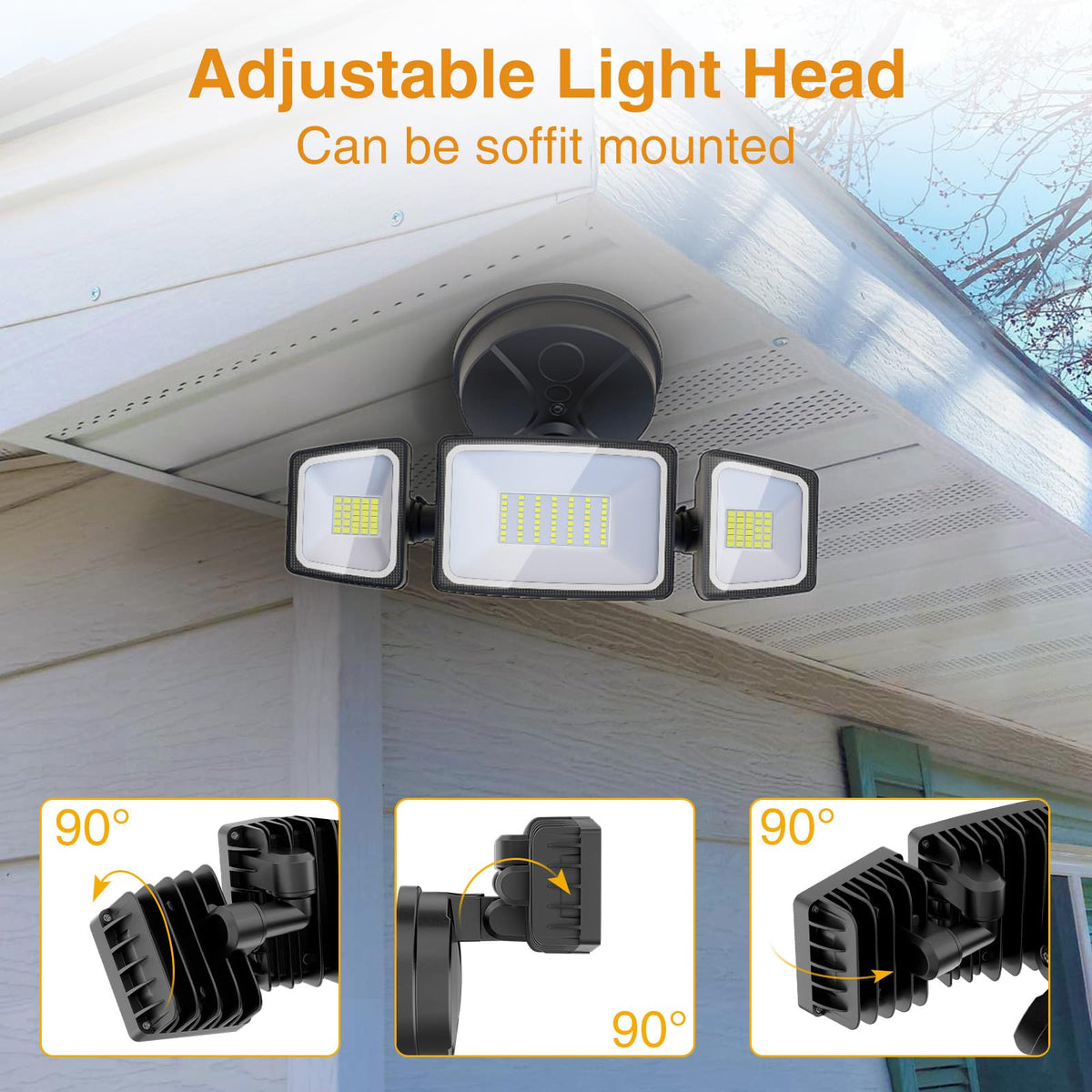 75W Flood Lights Outdoor (Black)