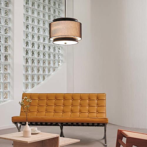 61189 2 Light Pendant Light Fixture (Brass)