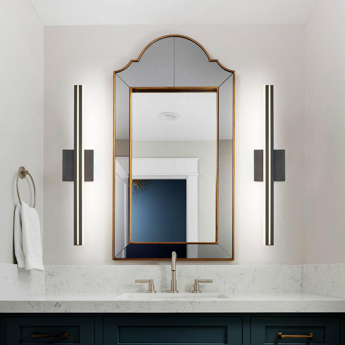 24 Inch LED Modern Bathroom Vanity Light Bar (24-Inch / Black-Cool White)