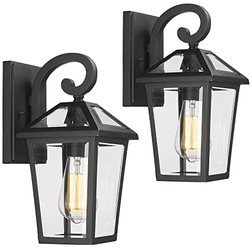 Outdoor Light Fixtures Wall Mount (Black - 2 PACK / Small)