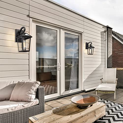 Outdoor Light Fixtures Wall Mount (Black - 2 PACK / Small)