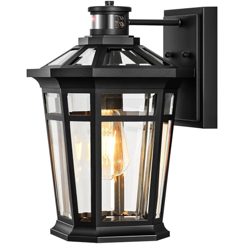 Large Black Motion Sensor Outdoor Lights (Black / Large 1-Pack)