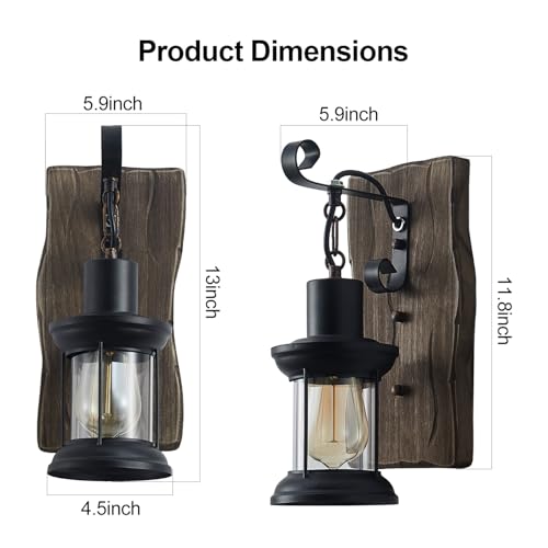 Farmhouse wall sconces Rustic wall sconces Indoor wall Lights 2pack (2pack)
