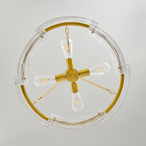 Modern Gold Drum Dining Room Chandeliers (Brushed Gold)