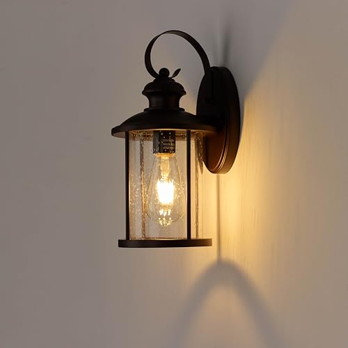 13.75" Oil Rubbed Bronze Rustic Outdoor Wall Light 1 Pack (Bronze / 1 Pack H13.75")