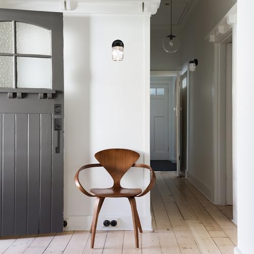 2 Pack Jelly Jar Wall Light (Black / Farmhouse)