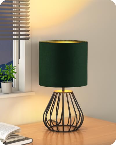 Black and Green Table Lamp (Forest Green + Black)