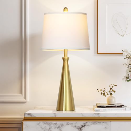 28" Modern Gold Touch Table Lamp for Living Room (C Gold-1PK)