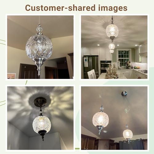 Antique Brushed Nickel Pendant Lights Kitchen Island 2 Pack for Sink (Brushed Nickel)