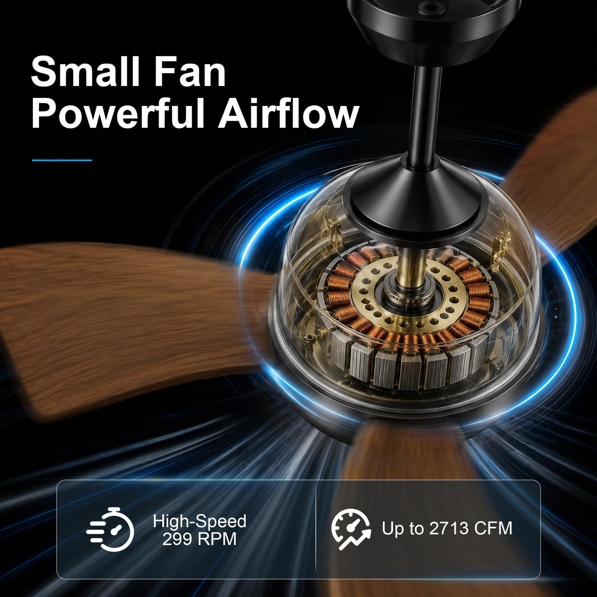 2 Pack 30" Small Ceiling Fan with Light (Black & Walnut / 30 Inch)