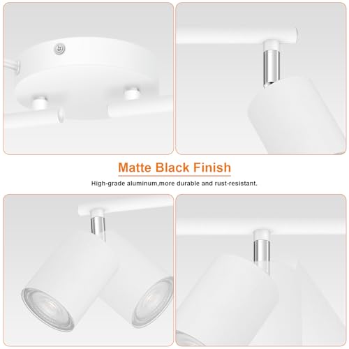 Plug in Track Lighting LED (6-Light Track Light(White))