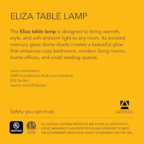 Table Lamp Black & Smoked Glass (Black / Table Lamp)