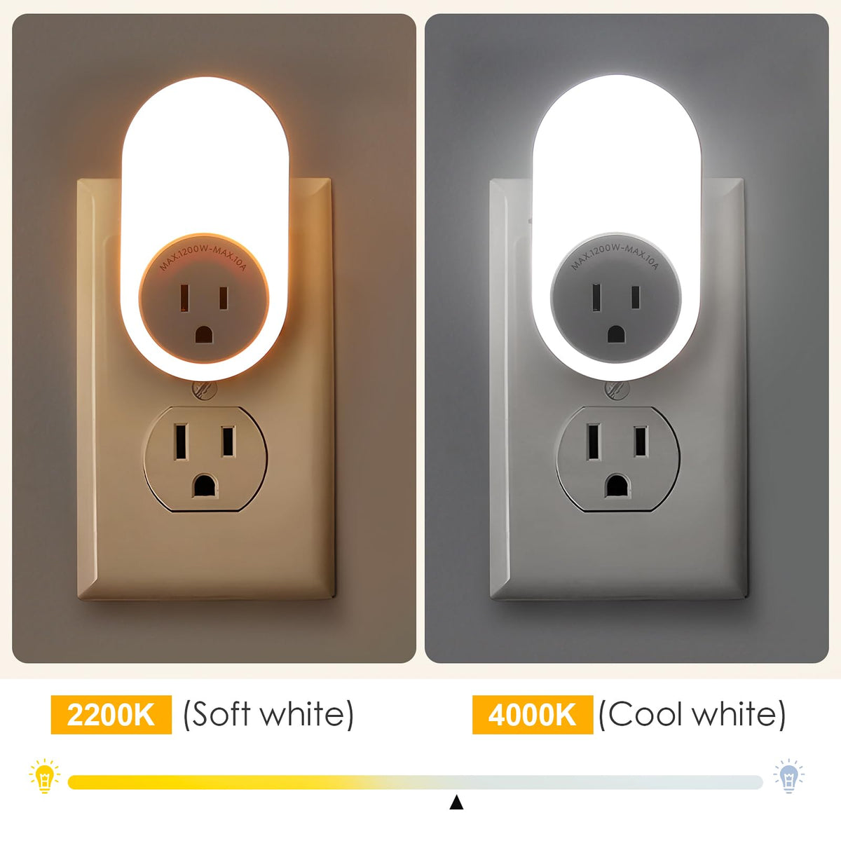 Night Lights Plug Into Wall with Power Outlet